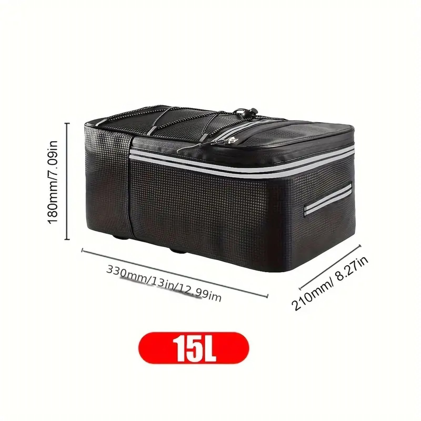 Bike Rear Rack Bag, Waterproof Bicycle Trunk Carrier - Image 2