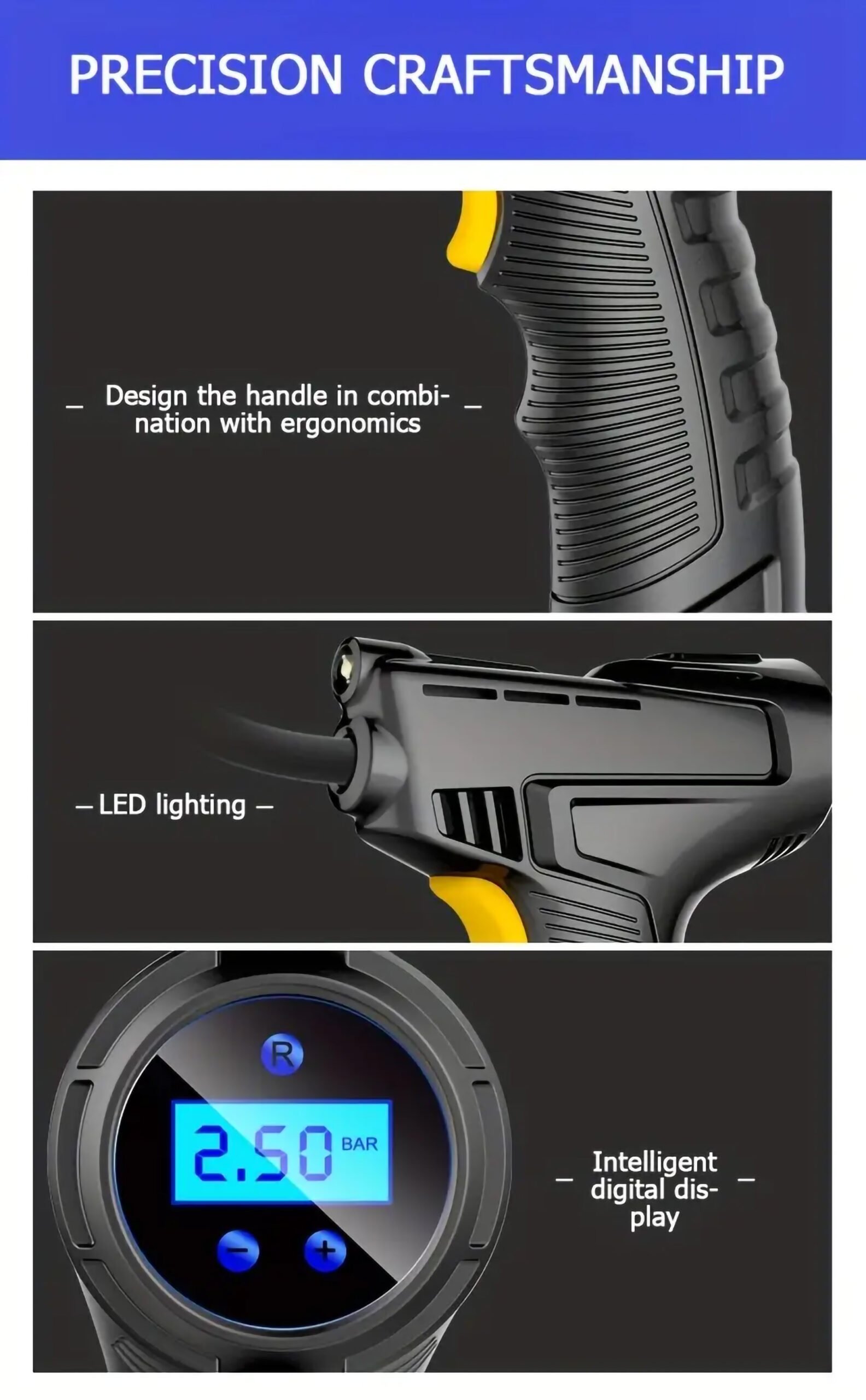 Portable Air Compressor Inflator Wireless Handheld Pump - Image 11